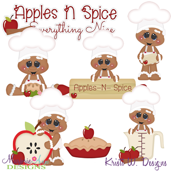 Apple Spice Gingers EXCLUSIVE SVG Cutting Files + Clipart - Click Image to Close